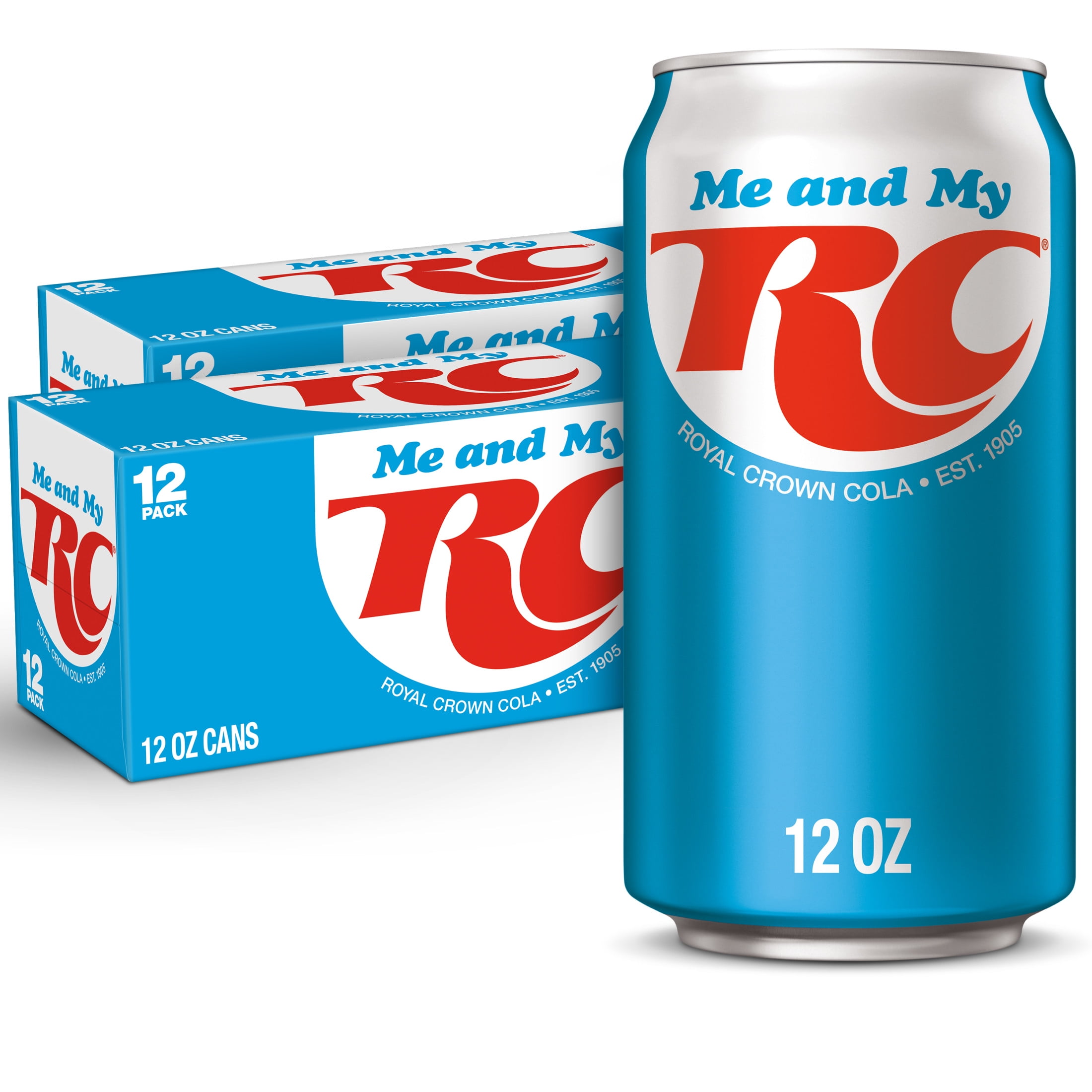 (2 pack) RC Cola Soda Pop, 12 fl oz, 12 Pack Cans