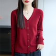 thumbnail image 5 of Kaondbfi Cardigan for Women, V Neck Long Sleeved Cardigan Loose Fitting Sweater Knitwear Women's Winter Coat, 5 of 5