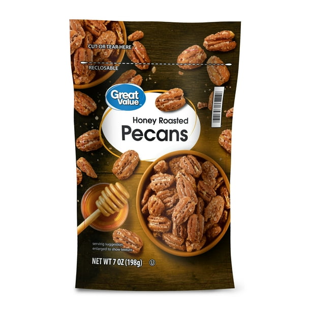 Great Value Honey Roast Pecans, 7 oz