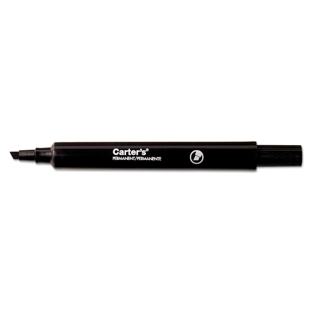 Carter's 27178 Large Desk-Style, Broad Chisel Tip Permanent Marker - Black (1 Dozen)
