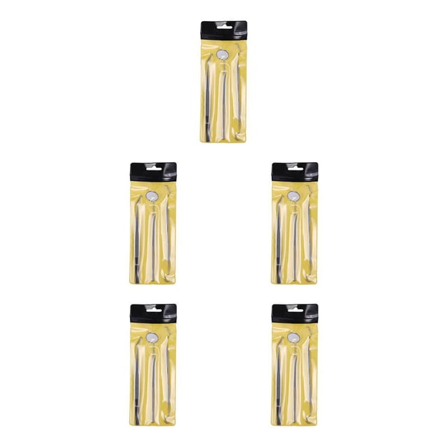 Seitruly Juego de espejos bucales Kit de removedor de placa de acero inoxidable Herramientas de limpieza de portátiles, 3 piezas Type2 NO2