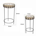 thumbnail image 5 of Round Metal Planter Stand with Tubular Legs, Set of 2, Brown and Black- Saltoro Sherpi, 5 of 5