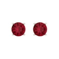 thumbnail image 3 of 1.5 Ct Round Cut Studs Pink Tourmaline 14K White Solid Solid Gold Everyday Dainty Earrings Screw Back, 3 of 7