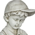 thumbnail image 4 of Exhart Solar Boy with Flower Pot Garden Statuary, 15 inch, Resin, Natural, 4 of 7