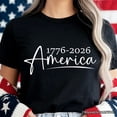 thumbnail image 2 of 250 Years American Anniversary T-Shirt, 4th of July Minimalistic Patriotic 1776&ndash;2026 Tee, 2 of 12