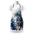 thumbnail image 2 of Blue Apron, Modern Abstract Design with Playful Circular Shapes Watercolor Blots, Unisex Kitchen Bib with Adjustable Neck for Cooking Gardening, Adult Size, Eggshell and Dark Slate Blue, by Ambesonne, 2 of 3