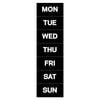 Mastervision Calendar Magnetic Tape Days Of The Week Black/White 2" x 1" FM1007
