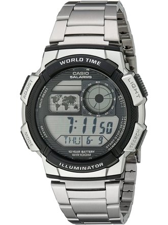Casio Men S Ae10wh 1bv Black Resin Quartz Sport Watch Walmart Com Walmart Com