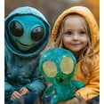 thumbnail image 6 of DolliBu Snug-Mooshies Space Green Alien Stuffed Animal Plush Toy - Space Super Fluffy Soft Animal Friend for Girls and Boys, Medium Huggable Cute Plush for Kids Play Cuddling and Decoration - 12 Inch, 6 of 9