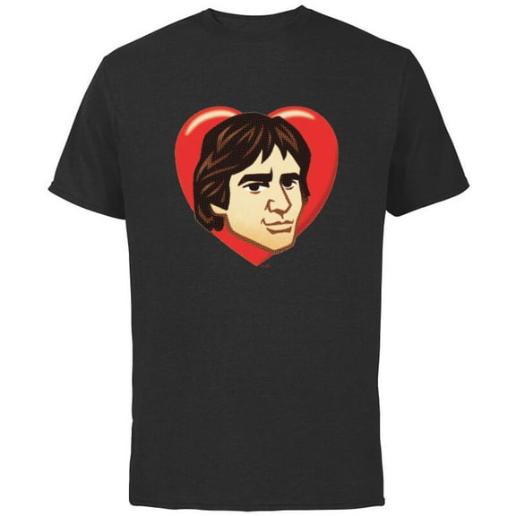 Star Wars Han Solo Cartoon Heart - Short Sleeve Cotton T-Shirt for Adults - Customized-Black