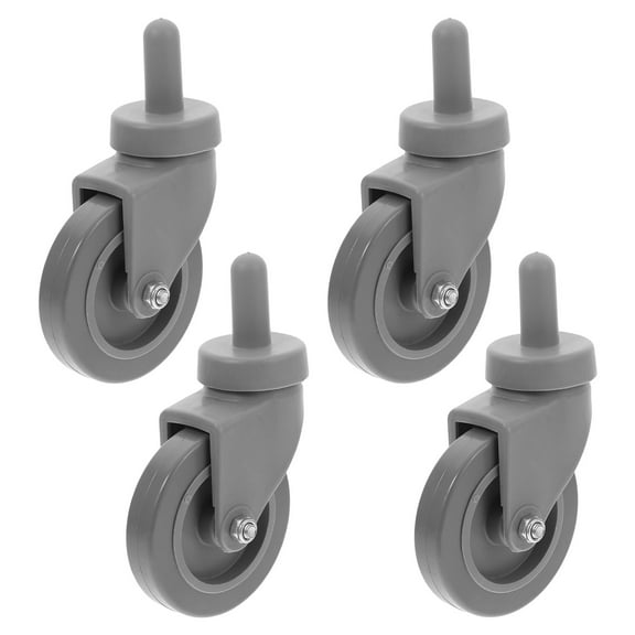 Masteelf 4pcs Heavy Duty Rubber Caster Wheels for Trash Can Dolly Replacement Threaded Stem Swivel Caster Furniture