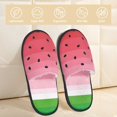 thumbnail image 2 of Fotbe Watermelon Pantuflas Peludas para Mujer con Estampado, Zapatillas de Peluche, Zapatos de Invierno para Casa, Uso Interior y Exterior-Medium, 2 of 8