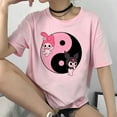 thumbnail image 5 of Gothic Kuromi Top Tee Cartoon T Shirt Sanrio Kuromi Women Manga T-shirt Y2k Graphic Tshirt Streetwear Top Tees Female Grunge, 5 of 10