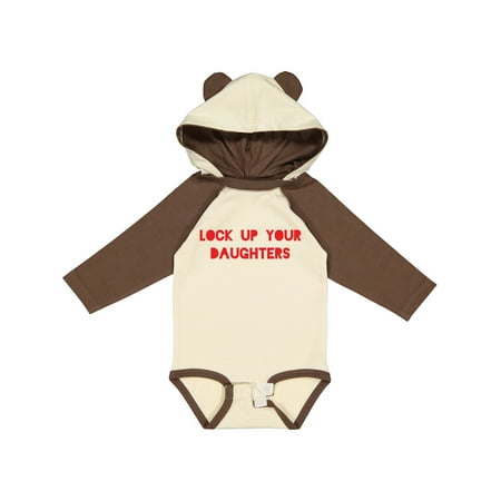 

Inktastic Lock Up Your Daughters Gift Baby Boy or Baby Girl Long Sleeve Bodysuit