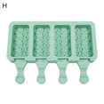 thumbnail image 2 of Popsicles Mold, Ice Cream Mold Cake Pop Mold 4 Cavities Silicone Popsicle Molds Maker, Easy Release Ice Pop Cream Molds for DIY Ice Popsicle, Multi-style Optional, 2 of 8