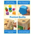 thumbnail image 4 of Coogam Wooden Montessori Toys for Toddlers, Shape Sorting Cube Fine Motor Skills Game for 1 2 3 Year Old 18 Month Baby Boys Girls, 4 of 8
