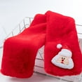 thumbnail image 6 of OUNONA Red Santa Claus Cross Scarf with Cozy Warmth and Stylish Christmas Patterns for Outdoor Winter Wear, 6 of 7