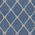 thumbnail image 2 of 8â€™ x 10â€™ Round Navy Knot Indoor Outdoor Area Rug, 2 of 5
