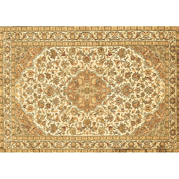 Ahgly Company Indoor Rectangle Medallion Brown Traditional Area Rugs, 2' x 5'