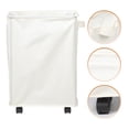 thumbnail image 3 of NUOLUX Slim Laundry Hamper Handle Laundry Basket with Wheels Dirty Clothes Basket Narrow Laundry Bag, 3 of 6