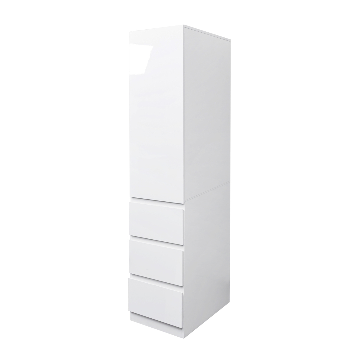 GZXS 70.87" Tall White Pantry Cabinet with 4 Door Shelves, Adjustable Interior Shelves, 3 Drawers, Freestanding Narrow Cupboard for Kitchen, Dining, Living Room, Bedroom