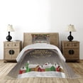 thumbnail image 3 of Ambesonne Christmas Quilted Coverlet 2 Pcs, Vintage Wood Design, Twin Size, Multicolor, 3 of 4
