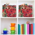 thumbnail image 7 of GZHJMY Watercolor Poppies Red Storage Bins Foldable Canvas Fabric Storage Basket with Handles for Organizing, Large Storage Baskets for Shelves Closet Collapsible Organizer, 7 of 7