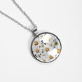 thumbnail image 4 of Daisy Elegant Circular Glass Pendant Necklace - Stylish Necklaces for Women, 4 of 5