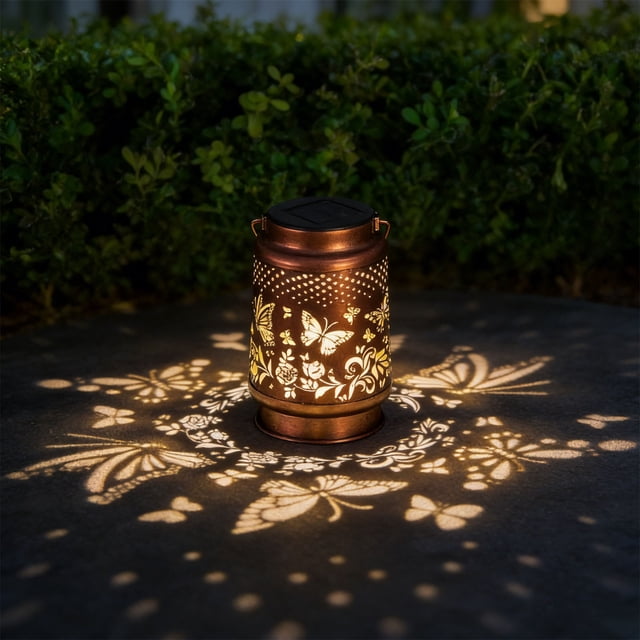 Proyector solar de colibrí | Lámpara solar de jardín para exteriores con colgante | Decoración impermeable para patio, jardín y sala de estar
