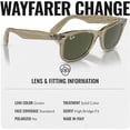 thumbnail image 5 of Ray-Ban RB2140 ORIGINAL WAYFARER CHANGE Square Shaped Non-Polarized Sunglasses for Men & Women - Includes Official RAYBAN Eyewear Kit - Ideal Formal & Casual Wear Sunglasses - Brown Lens, 5 of 7