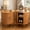 2 Pack Walnut, variant on avobird Fluted Nightstand with Charging Station, Modern Side Table, Round Wood End Table with Drawer, Sliding Door & Adjustable Shelf for Living Room, Bedroom, Walnut