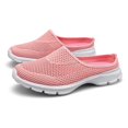 thumbnail image 2 of Dagaeig Women's Slip-on Sneakers Wide Width Comfort Walking Shoes Casual Flats Mesh(Pink,8.5), 2 of 9