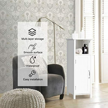 Tangkula Bathroom Storage Cabinet Multifunctional With Single Door Height Adjustable Shelf White Finish Organizer Toiletries Canada Tangkula Bathroom Storage Cabinet, White Bathroom Storage Ottoman