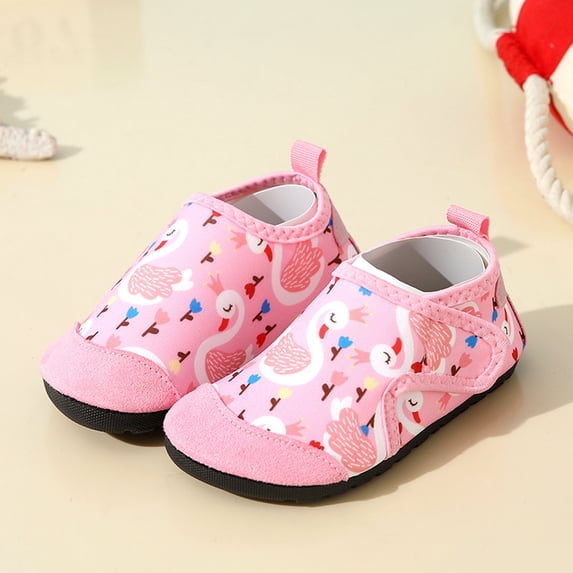 shoper Water Shoes for Kids Toddler Boys Girls Cute Cartoon Sole Slip on Aqua Socks Breathable Lightweight Swim Footwear for Beach Pool Summer Water Play