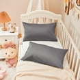 thumbnail image 4 of Warmstar 100% Cotton Toddler Pillowcase Set of 2, 600 Thread Count for Kids (13"x 18"), Soft, Breathable & Durable Cotton Cover with Envelope Closure,Dark Grey, 4 of 5