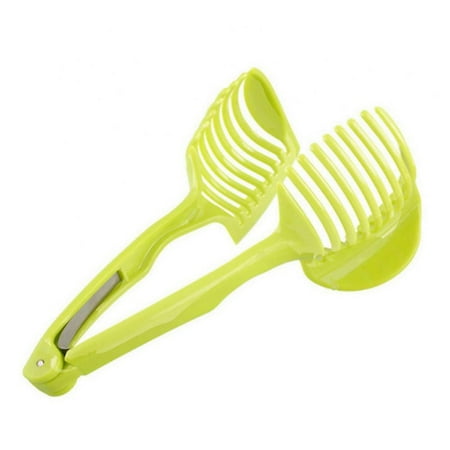 

Multiuse Tomato Slicer Holder Potatoes Round Fruits Vegetables Tools Kitchen Cutting Aid Red