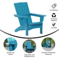 thumbnail image 4 of Flash Furniture Adirondack Chair with Cup Holder, Weather Resistant HDPE Adirondack Chair in Blue, Set of 2, 4 of 9