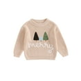 thumbnail image 1 of Gupgi Chandails de Noël pour Bébé Garçon Fille Tricot d'Hiver Pull à Manches Longues Col Rond Broderie Lettre, 1 of 9