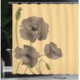 thumbnail image 3 of Ambesonne Floral Shower Curtain, Poppy Flowers Buds Pastoral, 69"Wx75"L, Sand Brown, 3 of 4