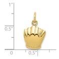 thumbnail image 3 of 10k Yellow Gold Baseball Charm Pendant, 3 of 3