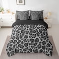 thumbnail image 2 of Homewish Leopard Cheetah Print Bedding Comforter Set 7-Piece for Kids Children Teens,Abstract Geometric King Bedding Sets,Jungle Animal Print Ultra Soft Bed Sheets,Super Cozy Room Decor,Reversible, 2 of 8