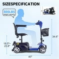 thumbnail image 4 of ​TOXOZERS Mobility Scooter for Seniors and Disabled Individuals Featuring Bright Headlights, USB Port, Basket, and Long-Range Battery in blue, 4 of 13