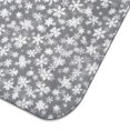 thumbnail image 3 of Gray Christmas Snowflake Pattern Dish Drying Mat for Kitchen 1 Pack, Ultra Absorbent Microfiber Dishes Drainer Mats,18x24in(46x61cm), 3 of 4