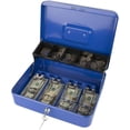 thumbnail image 1 of Locking Cash Box with Lock Money Box with Cash Tray Lock Box with Key Money Saving Organizer .Lx .Wx .H es XL Large, 1 of 7