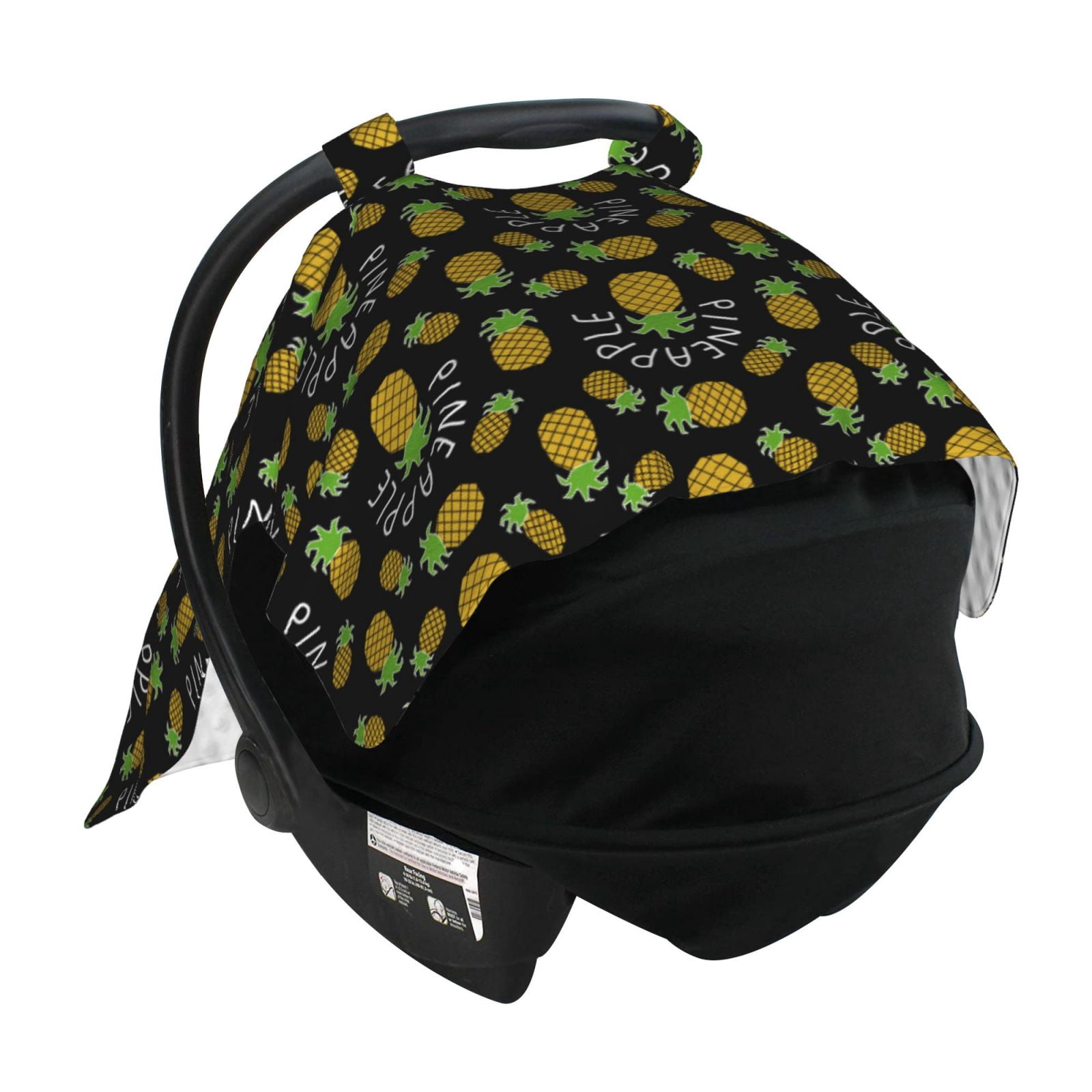 Naloa Pineapple Baby Car Seat Cover, Breathable Baby Carrier Cover, Multiuse Baby Carrier Cover & Nursing Breastfeeding Cover
