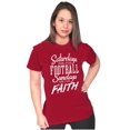 thumbnail image 4 of Fall Weekends for Football Faith Womens Fitted Plus Size Graphic Tee Brisco Brands 2X, 4 of 4