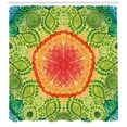 thumbnail image 3 of Ambesonne Ethnic Shower Curtain, Lace Mandala Hippie Style, 69"Wx70"L, Yellow Green Blue, 3 of 3