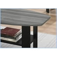 thumbnail image 3 of 3-Piece Coffee Table & End Table Set, Black/Grey Laminate, Rounded Edges & Lower Shelves, Transitional Style for Living Room, 3 of 5