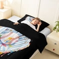 thumbnail image 4 of Erosebridal Pastel Striped Baseball Glove Print Twin Comforter Sets, Cute Sports Bedding Set for Kids Boys and Girls, Black Reversible 2-Piece, 1 Comforter and 1 Pillowcase, 4 of 6