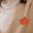 thumbnail image 3 of KAKOWELY Brooch Pin Rhinestone Maple Leaf Shape Brooch Clothes Pin Clothes Jewelry,1.89X"X1.81"X0.39", 3 of 5
